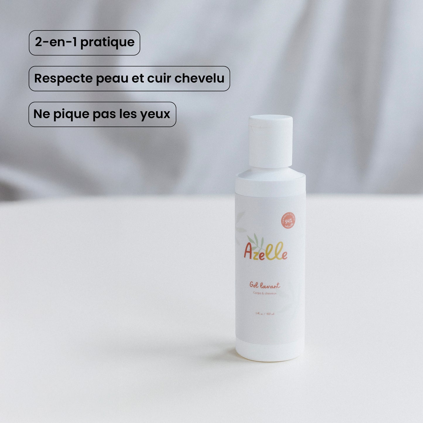 Gel Lavant Doux – Corps & Cheveux – Parfum Fleur d’Oranger & Abricot