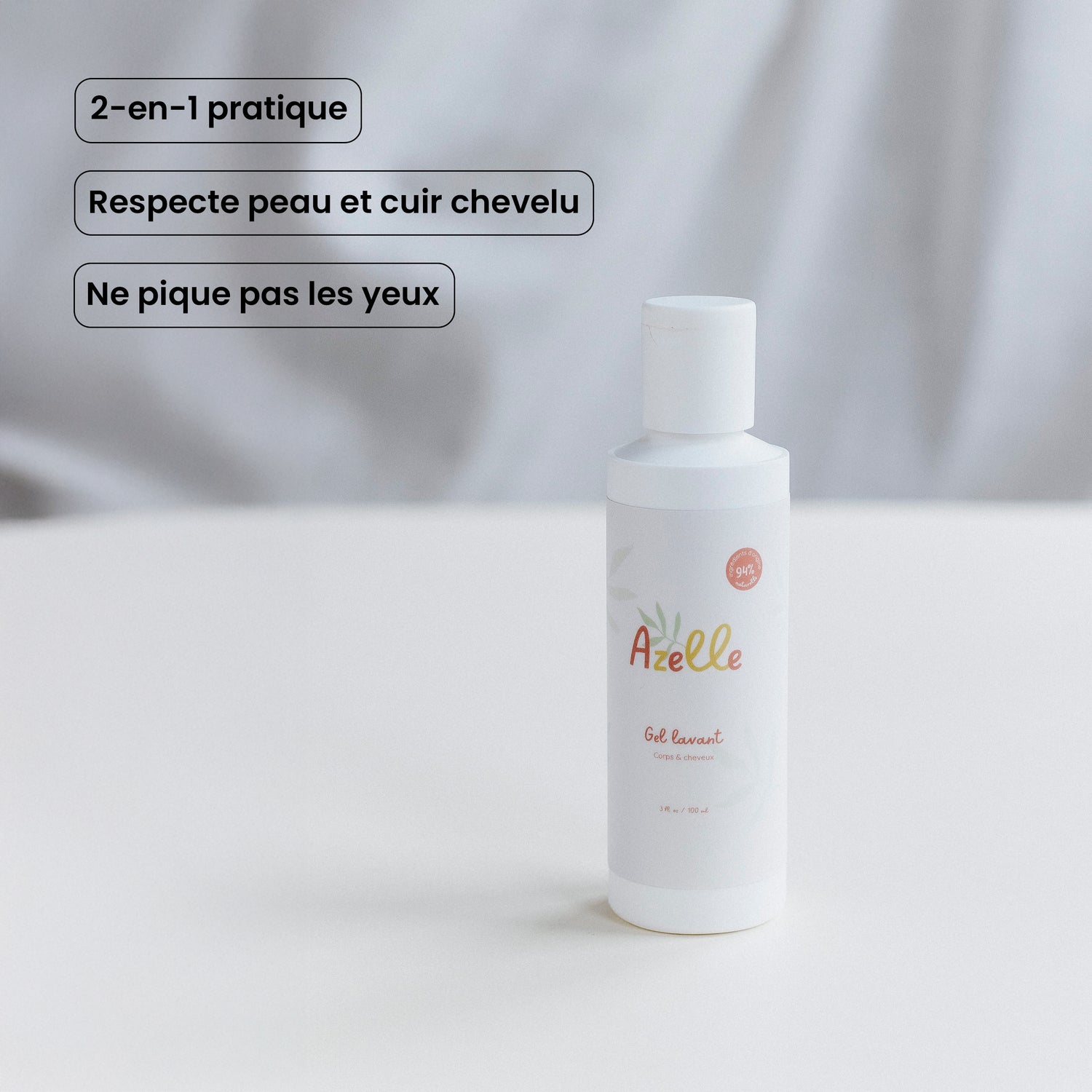 Gel Lavant Doux – Corps & Cheveux – Parfum Fleur d’Oranger & Abricot